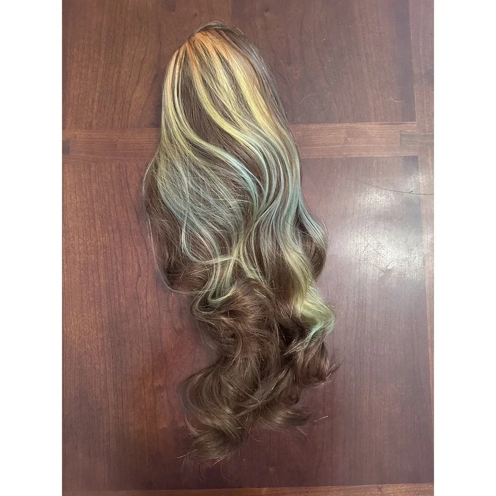Long Auburn Copper Brown Wavy Lace Front Wig Tinsel - CSC Chelsey Smith Style